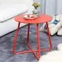Grand patio Round Metal Side/End Table, Steel Patio Coffee Table for Bistro, Porch, Weather Resistant Outside Table Small (Red) Grand patio Round Metal Side/End Table, Steel Patio Coffee Table for Bistro, Porch, Weather Resistant Outside Table Small (Red)