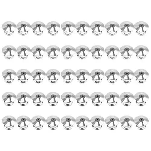DYWISHKEY 50 Pieces Metal Pin Keepers Backs, Locking Pin Keepers Backs (No Tool Required) (Sliver) DYWISHKEY 50 Pieces Metal Pin Keepers Backs, Locking Pin Keepers Backs (No Tool Required) (Sliver)