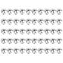 DYWISHKEY 50 Pieces Metal Pin Keepers Backs, Locking Pin Keepers Backs (No Tool Required) (Sliver)