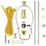 Canomo Brass Finish Make-A-Lamp Kit 3-Way with 8 Inch Harp, 2 Pieces 12'' Lamp Pipe, and All Parts Needed and Instructions for DIY Lamp Design or Repair… Canomo Brass Finish Make-A-Lamp Kit 3-Way with 8 Inch Harp, 2 Pieces 12'' Lamp Pipe, and All Parts Needed and Instructions for DIY Lamp Design or Repair…