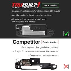 T1A Interior Door Handle Replacement for 2006-2012 Ford Fusion, Metal Upgraded, Fits Front Left Drivers Side, Also Fits 2006-2012 Lincoln MKZ, Zephyr and Mercury Milan, T1A-6E5Z-5422601-METAL