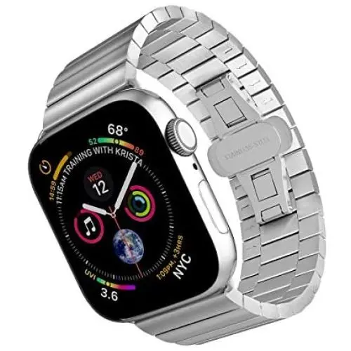 ARTCHE Stainless Steel Watch Band Compatible with Apple Watch 42mm 44mm for Men and Women, Metal Replacement Strap Wristband Blet Link for iWatch Series 5/4/3/2/1, Sliver