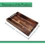 Farmhouse Rustic Serving Tray with Premium Quality Metal Handles''20.5x12.5x3''-Used with Coffee Table, Decoration, Breakfast in Bed, Wine, Food, Tea.