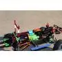 GPM Axial SCX10 II Upgrade Parts (AX90046) Aluminum Front/Rear Body Post Mount with Clips - 1 Set Blue