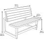 Lifetime 60253 Outdoor Convertible Bench, 55 Inch, Harbor Gray