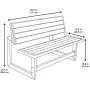 Lifetime 60253 Outdoor Convertible Bench, 55 Inch, Harbor Gray Lifetime 60253 Outdoor Convertible Bench, 55 Inch, Harbor Gray