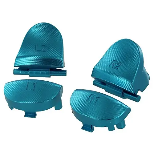 E-MODS GAMING Hisonders Aluminum Alloy Metal L1 R1 L2 R2 Trigger Buttons with 2 Springs for PS4 First Gen Controller (Blue) E-MODS GAMING Hisonders Aluminum Alloy Metal L1 R1 L2 R2 Trigger Buttons with 2 Springs for PS4 First Gen Controller (Blue)