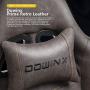 Dowinx Gaming Chair Office Chair PC Chair with Massage Lumbar Support, Vantage Style PU Leather High Back Adjustable Swivel Task Chair with Footrest (Brown)