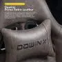 Dowinx Gaming Chair Office Chair PC Chair with Massage Lumbar Support, Vantage Style PU Leather High Back Adjustable Swivel Task Chair with Footrest (Brown) Dowinx Gaming Chair Office Chair PC Chair with Massage Lumbar Support, Vantage Style PU Leather High Back Adjustable Swivel Task Chair with Footrest (Brown)