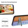 HHDY Compatible with Oneplus 6t Case, Wave Design with Metal Kickstand Anti-Fingerprint Protective Phone Case Cover for Oneplus 7