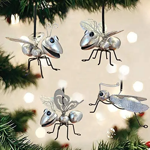 GIFTME 5 Garden Outdoor Decoration Metal Yard Art Perfect The Tree, Porch,Patio or Garden Hanging Sculptures-Set of 4,Silver GIFTME 5 Garden Outdoor Decoration Metal Yard Art Perfect The Tree, Porch,Patio or Garden Hanging Sculptures-Set of 4,Silver