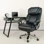 Flash Furniture HERCULES Series Big & Tall 500 lb. Rated Black LeatherSoft Executive Swivel Ergonomic Office Chair with Extra Wide Seat Flash Furniture HERCULES Series Big & Tall 500 lb. Rated Black LeatherSoft Executive Swivel Ergonomic Office Chair with Extra Wide Seat