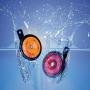 Universal Car Horn,Motorcycle Electric Horns,Auto Horns Loud kit 12V 125db Waterproof Round Loud Horn Speaker（Red and Orange）