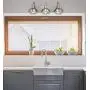 Kira Home Liberty 24'' 3-Light Modern Industrial Vanity/Bathroom, Kitchen Light + Metal Cage Shades, Brushed Nickel Finish Kira Home Liberty 24'' 3-Light Modern Industrial Vanity/Bathroom, Kitchen Light + Metal Cage Shades, Brushed Nickel Finish