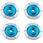 4PCS ShareGoo Aluminum Alloy 12mm Wheel Rim Hex Hub Brake Disc Decoration for HSP HPI Kyosho Traxxas Tamiya 1/10 4WD RC On-Road Racing Car Truck Tires,Blue