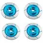 4PCS ShareGoo Aluminum Alloy 12mm Wheel Rim Hex Hub Brake Disc Decoration for HSP HPI Kyosho Traxxas Tamiya 1/10 4WD RC On-Road Racing Car Truck Tires,Blue