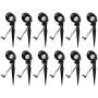 12 Pack Malibu 8301-9604-12 Floodlights Uplight Landscape Pathway Flood Light w/ 20 Watt Bi-Pin Black BY MALIBU DISTRIBUTION