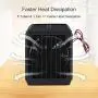 fosa 90mm 8 Tubes Thread CPU Cooling Water Row Heat Exchanger Fan, G1/4 Thread Water Cooling Radiator with Fan for Beauty Apparatus Industrial Equipment