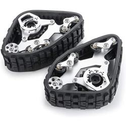 Snow Tires Track Wheel Tyre 4PCS Metal for 1/10 Axial SCX10 RC Truck Car Crawler