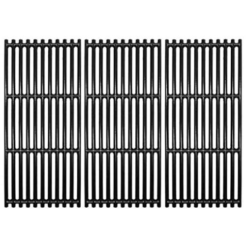 Hongso 18 1/4 x 24 3/4 Inch Porcelain Cast Iron Cooking Grill Grates for Charbroil 463241314, 463241313, 463247109, 466241313, 466241314, 466242014, 466242314, Tru-Infrared 3 Burner Grills, PCB007