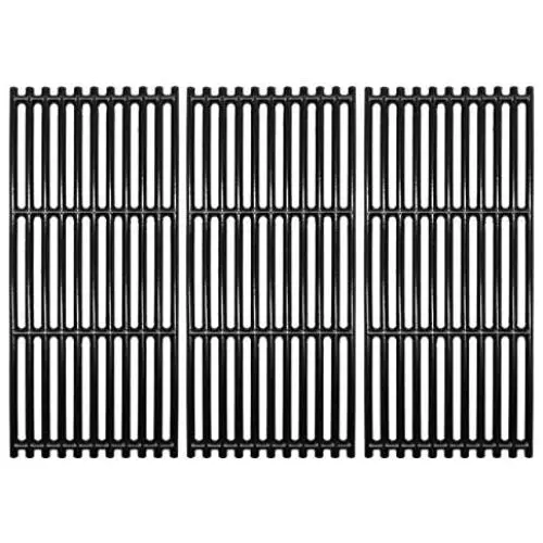 Hongso 18 1/4 x 24 3/4 Inch Porcelain Cast Iron Cooking Grill Grates for Charbroil 463241314, 463241313, 463247109, 466241313, 466241314, 466242014, 466242314, Tru-Infrared 3 Burner Grills, PCB007