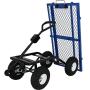Sunnydaze Utility Steel Dump Garden Cart, Outdoor Lawn Wagon with Removable Sides, Heavy-Duty 660 Pound Capacity, Blue