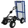Sunnydaze Utility Steel Dump Garden Cart, Outdoor Lawn Wagon with Removable Sides, Heavy-Duty 660 Pound Capacity, Blue Sunnydaze Utility Steel Dump Garden Cart, Outdoor Lawn Wagon with Removable Sides, Heavy-Duty 660 Pound Capacity, Blue