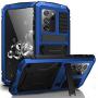 Simicoo Samsung Note 20 Ultra Metal Case with Screen Protector Military Rugged Heavy Duty Shockproof with Stand Camera Protector Full Cover case for Note 20 Ultra (Blue)