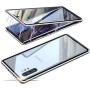 Jonwelsy Magnetic Adsorption Case for Samsung Galaxy Note 10 Plus 5G, 360 Degree Front and Back Clear Tempered Glass Flip Cover, Metal Bumper Frame for Samsung Galaxy Note 10 Plus 5G (Silver)