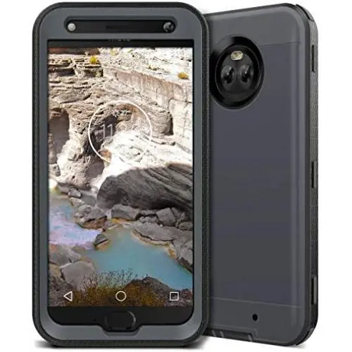 Moto X4 Case, CinoCase X4 Phone Case Heavy Duty Protective Case Hybrid TPU Bumper Shockproof Case with Brushed Metal Texture Hard PC Back for Moto X4 Grey Moto X4 Case, CinoCase X4 Phone Case Heavy Duty Protective Case Hybrid TPU Bumper Shockproof Case with Brushed Metal Texture Hard PC Back for Moto X4 Grey