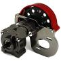 Que-T Full Metal Assembled Transmission Case /Gearbox with Straight Gear for 1/10 Axial SCX10 RC Model Crawler Car Titanium