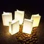 lightsfever-50pcs Luminaries with Lights luminaria Light up LED Luminary Bags White Paper Bags for Diwali Decorations, Wedding Decor(Warm White) lightsfever-50pcs Luminaries with Lights luminaria Light up LED Luminary Bags White Paper Bags for Diwali Decorations, Wedding Decor(Warm White)