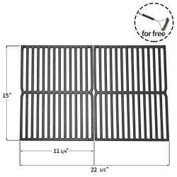 N / A (2 Pack) 7522 15'' Cast Iron Gas Grill Cooking Grates Replacement for Weber Genesis Silver A, Spirit 500, Spirit E-210, Spirit S-210,Weber Models 2241298,2271411