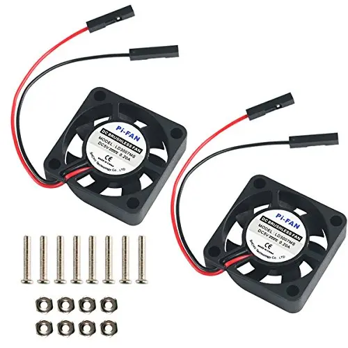 MakerFocus 2pcs Raspberry Pi Fan 30x 30mm DC Brushless Cooling Fan Heatsink Cooler Radiator One-to-Two Interface 3.3V 5V for Raspberry Pi 4 Pi 3 3B+ and Pi Zero/Zero W or Other Robot Project MakerFocus 2pcs Raspberry Pi Fan 30x 30mm DC Brushless Cooling Fan Heatsink Cooler Radiator One-to-Two Interface 3.3V 5V for Raspberry Pi 4 Pi 3 3B+ and Pi Zero/Zero W or Other Robot Project