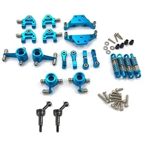 Ctzrzyt Metal Full Set Upgrade Parts Shock Absorber for Wltoys 1/28 K969 K979 K989 K999 P929 P939 Rc Car Parts,Blue