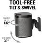 Sanus Adjustable Sonos Wall Mount for Sonos One, Play:1, Play:3 - Tool Free Tilt & Swivel Adjustments for Best Audio - Pair (Black)