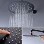 Artbath Black Shower System,Shower Faucet Set with 12 inch Rain Shower Head and Handheld Shower Wall Mounted Shower Set Black (Contain Shower Faucet Rough-In Mixer Valve)