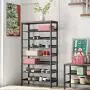 HOOBRO 8-Tier Shoe Rack, Large Capacity Shoe Shelf, Stable and Sturdy, Shoe Storage Organizer with Flat & Slant Adjustable Metal Shelves, for 21-28 Pairs of Shoes, Space Saver, Sturdy BF18XJ01 HOOBRO 8-Tier Shoe Rack, Large Capacity Shoe Shelf, Stable and Sturdy, Shoe Storage Organizer with Flat & Slant Adjustable Metal Shelves, for 21-28 Pairs of Shoes, Space Saver, Sturdy BF18XJ01