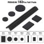 Felt Furniture Pads -182 Pcs Furniture Pads Self Adhesive, Cuttable Felt Chair Pads, Anti Scratch Floor Protectors for Furniture Feet Chair Legs, Furniture Felt Pads for Hardwoods Floors, Black
