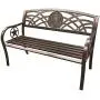 Leigh Country TX 93545 Texas State Seal Metal Bench Leigh Country TX 93545 Texas State Seal Metal Bench