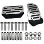 Universal 2 PCS Silver Non-Slip Automatic Car Gas Brake Pedal Cover Pad Metal Plastic Car Gas Brake Foot Pedal Pad Cover Accelerator