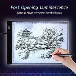 A4 LED Light Box,Trace Light Pad Drawing Adjustable Brightness Tracer, USB Power Ultra-Thin Portable Light Pad,Suitable for DIY 5D Diamond Drawing Sketch Pad, with LCD Drawing Board