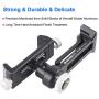 Metal Phone Tripod Mount, iPhone Tripod Adapter, Phone Holder Stand with Arca Swiss Rail, 1/4'' Screw Mount, Ball Head Rotate Vertical & Horizontal, Fits iPhone 7 8 9 X 11 12 Pro Se Samsung