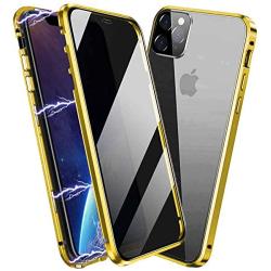 Privacy Magnetic Case for iPhone 11, Anti Peep Magnetic Adsorption Privacy Screen Protector Double Sided Tempered Glass Metal Bumper Frame Anti-Peeping Phone Case Anti-Spy Cover for iPhone 11