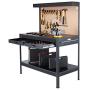 Olympia Tools Multi-Purpose Workbench With Light, 82-802,Black