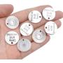 30 Pieces Inspirational Words Charms Round Message Pendants Alloy Beads for Jewelry Making,20mm