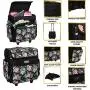 Everything Mary Collapsible Rolling Craft, Flowers - Wheeled Scrapbook Tote for Scrapbooking & Art - Travel Organizer Storage Bin for Paper, Glue, Tape - Roller Cart for Teachers & Medical Everything Mary Collapsible Rolling Craft, Flowers - Wheeled Scrapbook Tote for Scrapbooking & Art - Travel Organizer Storage Bin for Paper, Glue, Tape - Roller Cart for Teachers & Medical