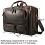 Texbo Mens Solid Top Cowhide Leather Large 17.3 Inch Laptop Briefcase Messenger Bag Tote with YKK Metal Zippers Fit Business Trip Texbo Mens Solid Top Cowhide Leather Large 17.3 Inch Laptop Briefcase Messenger Bag Tote with YKK Metal Zippers Fit Business Trip