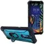 Eaglecell - for LG K40, Harmony 3, Xpression Plus 2 (2019) LM-X420, LG Solo LTE L423DL - Aluminum Metal Hybrid Phone Case with Stand - ZY0 Blue