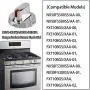 DG64-00347A Range Oven Gas Stove Knob with Metal Ring Dial Burner Knob Replacement by AMI Compatible with Samsung Range Oven-Replaces DG64-00472A DG64-00347B